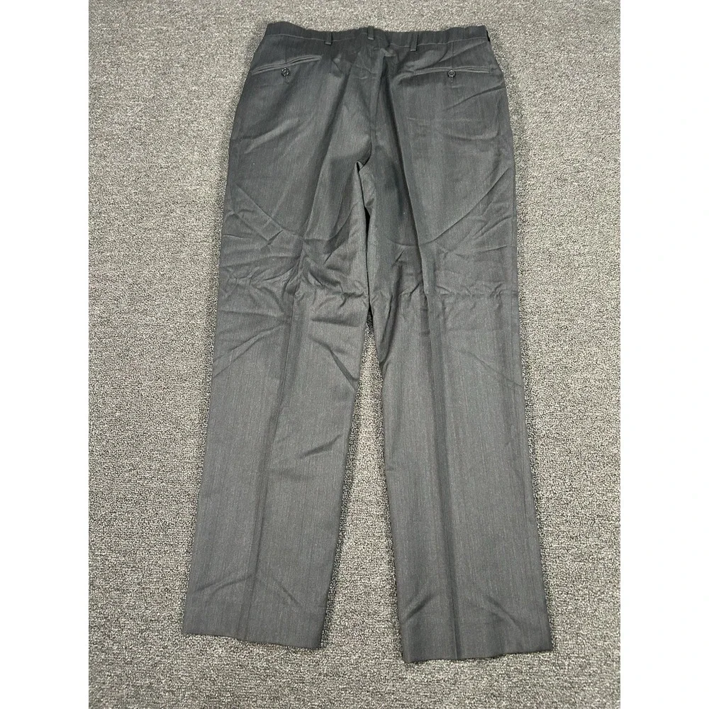 Jos‎ A Bank 2 Piece Suit Men's 40R Pants 36x31 Gray Striped 100% Wool Business